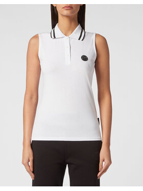 Plein Sport Plein Sport Top 4901 Biały Regular Fit