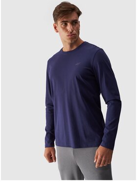 4F 4F Longsleeve 4FWMM00TLONM375-31S Granatowy Regular Fit