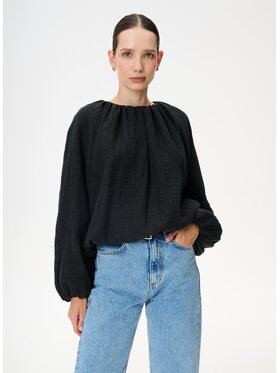 LEBRAND LEBRAND Bluzka Lugano Czarny Regular Fit