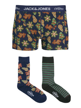 Jack & Jones Jack & Jones Súprava boxerky a ponožky Gingerbread Giftbox 12285133 Farebná