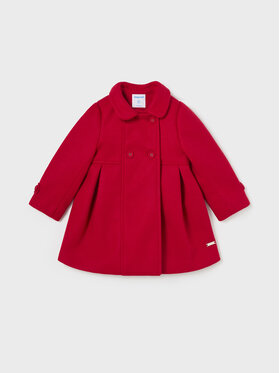 Mayoral Mayoral Cappotto di lana 2.417 Rosso Regular Fit