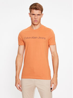 Calvin Klein Jeans Calvin Klein Jeans T-krekls J30J322344 Oranžs Slim Fit