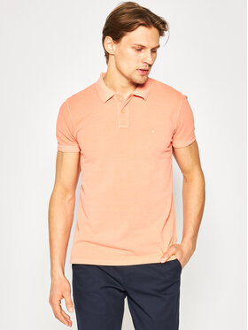 Wrangler Wrangler Polo Overdye W7F4KQA04 112131803 Pomarańczowy Regular Fit