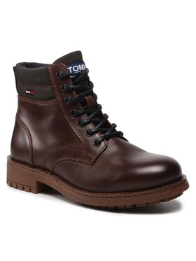 Tommy Jeans Tommy Jeans Trapery Classic Short Lace Up Boot EM0EM01057 Brązowy