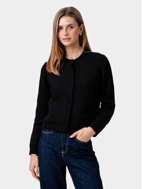 TeeShoppen TeeShoppen Kardigan 'Basic Collection' Czarny Regular Fit