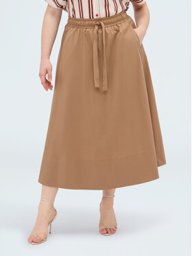 Fiorella Rubino Fiorella Rubino Spódnica midi 1700L000544N012 Brązowy A-Line Fit