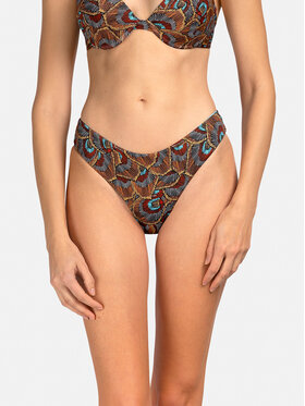 Miss Lou Miss Lou Bikini pezzo sotto D-BR2-BR Marrone