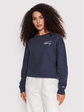 Tommy Jeans Tommy Jeans Bluza Signature DW0DW12041 Granatowy Regular Fit