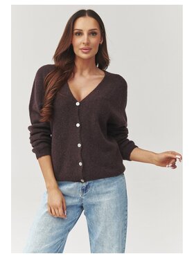 Makadamia Makadamia Sweter C38 Brązowy Loose Fit