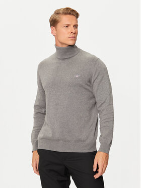 Gant Gant Bluză cu gât Classic 8030563 Gri Regular Fit