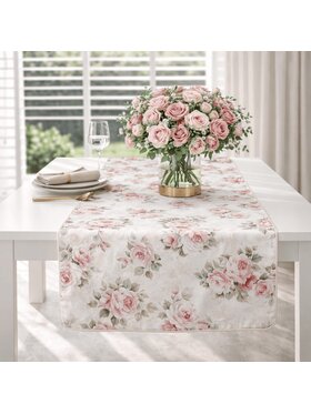 Roseberry Home Roseberry Home Bieżnik dwustronny Roselle & Stripes Różowy