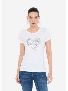 Liu Jo Liu Jo T-Shirt UF5264JS923P9003 Biały Regular Fit