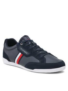 Tommy Hilfiger Tommy Hilfiger Sneakers Corporate Mix Leather Cupsole FM0FM04015 Bleumarin