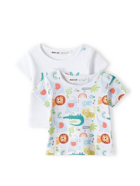 MINOTI MINOTI Komplet 2 t-shirtów savanah 2 Biały Regular Fit