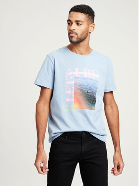 Cross Jeans Cross Jeans T-Shirt 15914-005 Błękitny Regular Fit