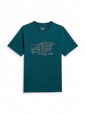 4F 4F T-Shirt COMMERCIAL 12 Turkusowy Regular Fit