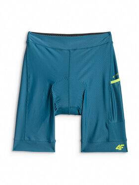 4F 4F Szorty rowerowe GET LOST FEEL FOUND Turkusowy Slim Fit