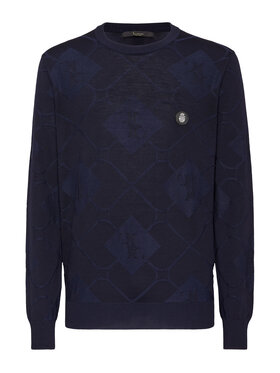 Billionaire Billionaire Longsleeve 15047 Błękitny Regular Fit