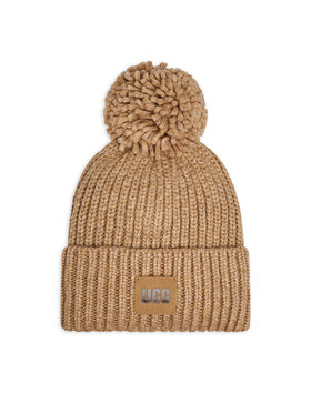 Ugg Ugg Σκούφος Chunky Rib Knit Beanie W Pom 20165 Μπεζ