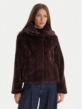 Guess Guess Кожено палто W0BL0N WDCH0 Кафяв Regular Fit