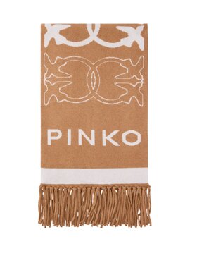 PINKO PINKO Sciarpa Svezia sciarpa jacquard logo Beige