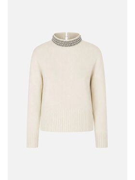 PINKO PINKO Sweter Berlino Pull Biały Regular Fit