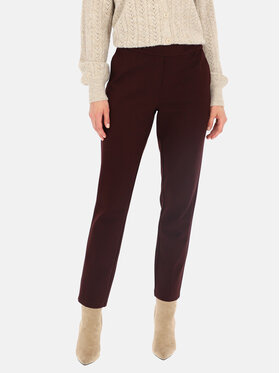 Red Button Red Button Spodnie damskie Andie Bordowy Slim Fit