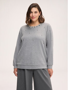 Fiorella Rubino Fiorella Rubino Felpa G875L009481N013 Grigio Boxy Fit