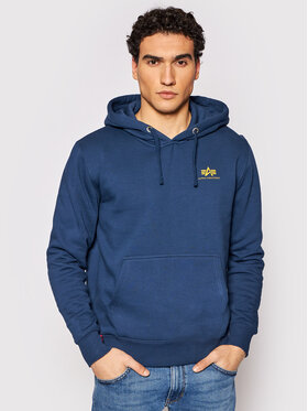 Alpha Industries Alpha Industries Bluza Basic Hoody Small Logo 196318 Granatowy Regular Fit