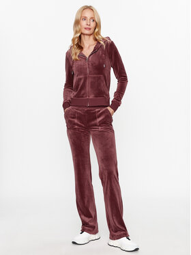 Juicy Couture Spodnji Del Trenirke Del Ray JCAP180 Bordo Rdeča Straight Fit