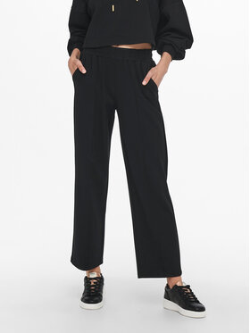 ONLY ONLY Kalhoty z materiálu 15235076 Černá Loose Fit