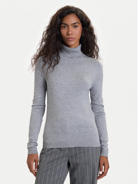 Vero Moda Vero Moda Bluză cu gât Happiness 10300472 Gri Slim Fit