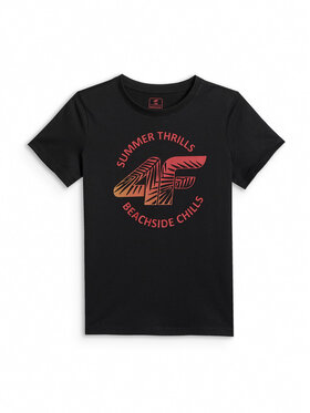 4F 4F T-Shirt BEACHSIDE CHILL Czarny Loose Fit