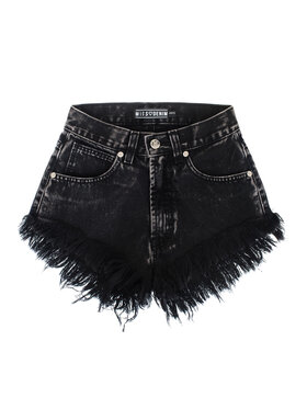 MissDenim MissDenim Džínové šortky High Waist Šedá Regular Fit