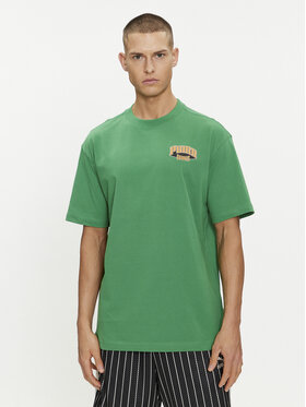 Puma Puma Tricou For The Fanbase Graphic 624395 Verde Relaxed Fit