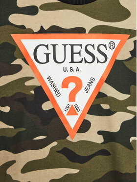 Guess Majica Dugih Rukava L4BQ01 KAD73 Zelena Regular Fit