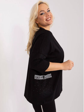 RELEVANCE RELEVANCE Bluzka 241115 Czarny Regular Fit