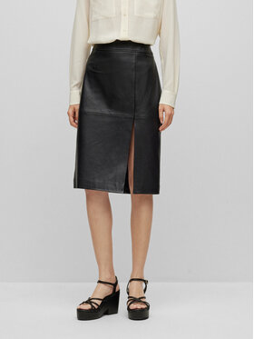 Boss Boss Sukňa z imitácie kože 50489116 Čierna Slim Fit
