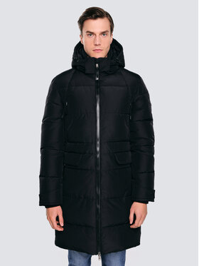 BIG STAR BIG STAR Płaszcz zimowy MIKRONOS Czarny Basic Fit