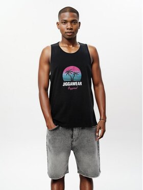 Jigga Wear Jigga Wear Tank top Tank Top Męski Czarny / Różowy Jigga Wear Vice L Czarny Regular Fit