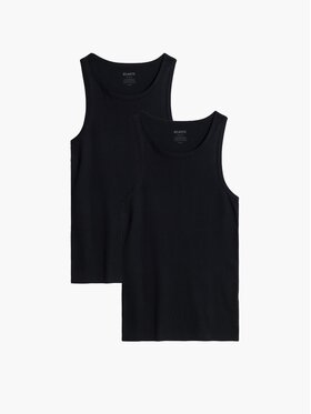 Atlantic Atlantic Podkoszulek basic Czarny Regular Fit