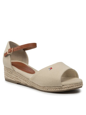 Tommy Hilfiger Espadrile Rope Wedge Sandal T3A7-32185-0048 S Bež