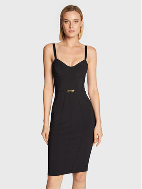 Elisabetta Franchi Elisabetta Franchi Koktejlové šaty AB-191-26E2-V330 Černá Slim Fit