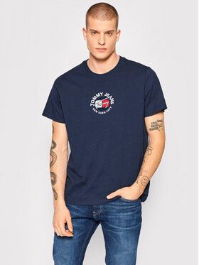 Tommy Jeans Tommy Jeans T-shirt Timeless DM0DM11605 Tamnoplava Relaxed Fit