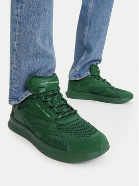 Tommy Hilfiger Tommy Hilfiger Sneakersy Lightweight Runner Monocolor FM0FM05928 Zelená