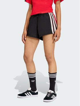 adidas adidas Szorty materiałowe 159070 Czarny Loose Fit