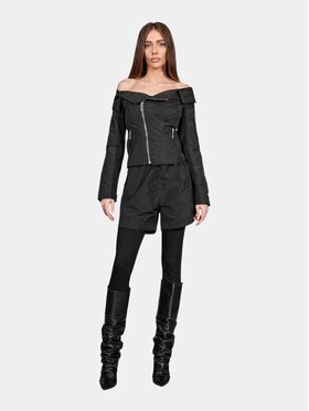 MADE BY SOCIETY MADE BY SOCIETY Spodnie materiałowe Bermude COSMIC REBEL - B27416 Czarny Basic Fit