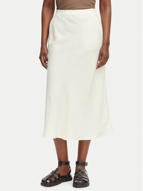 Gant Gant Midi sukňa 4400231 Biela Regular Fit