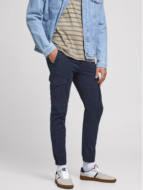 Jack&Jones Jack&Jones Szövet nadrág Paul 12169582 Sötétkék Tapered Fit