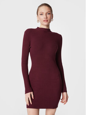 Cotton On Cotton On Pletena obleka 2055453 Bordo rdeča Slim Fit